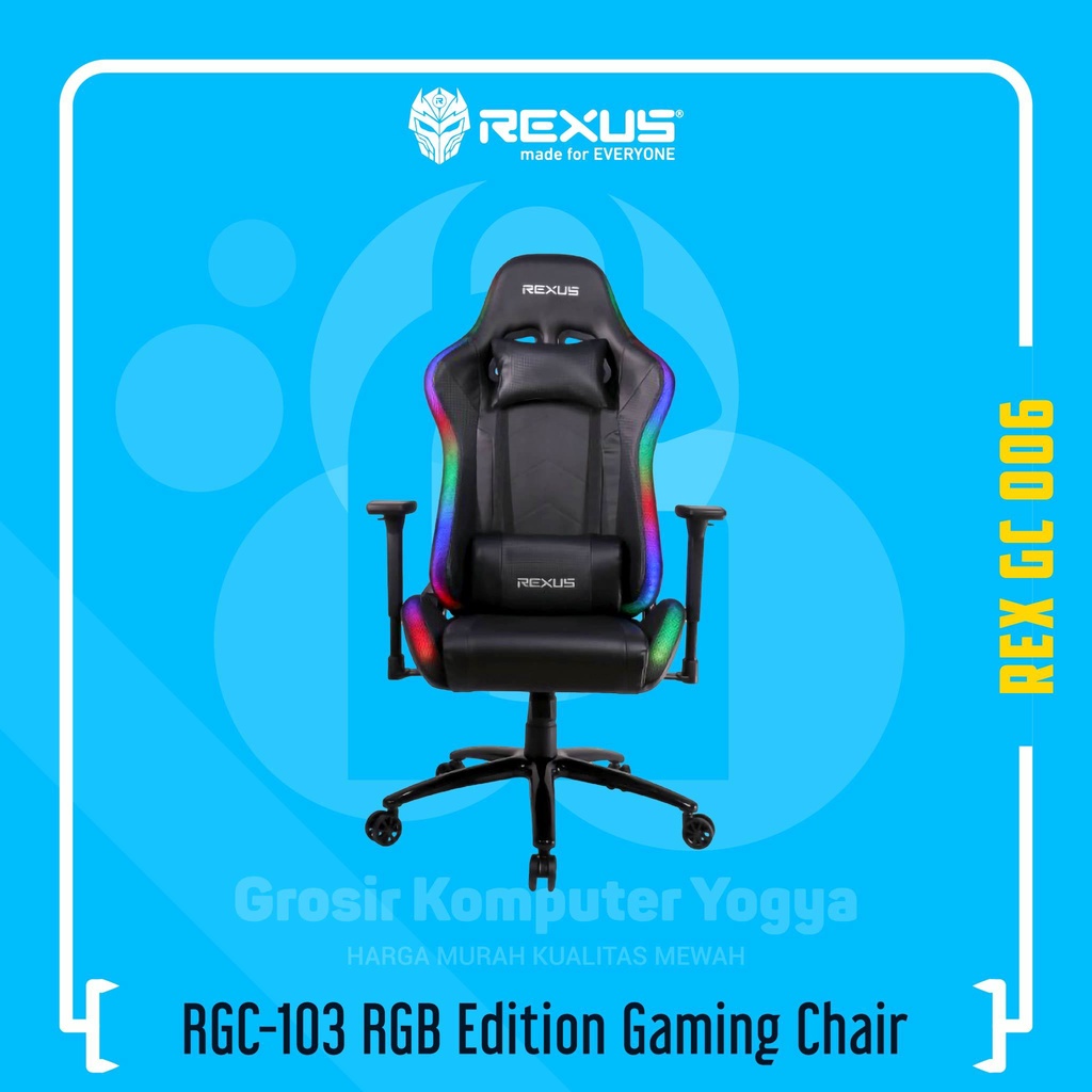 Jual Rexus RGC-103 RGB Edition 4D Armrest Elegant Model Gaming Chair ...