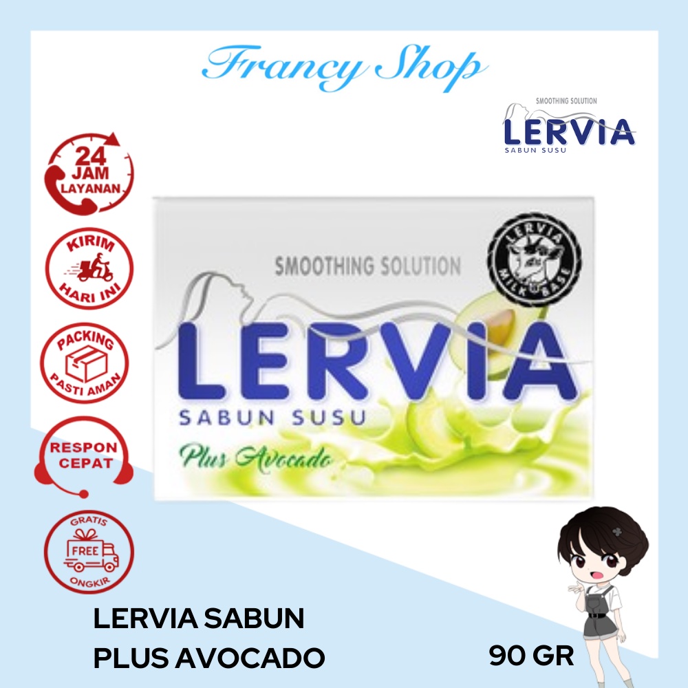 Jual Sabun Batang Lervia Sabun Mandi Susu Plus Avocado 90 gr | Shopee
