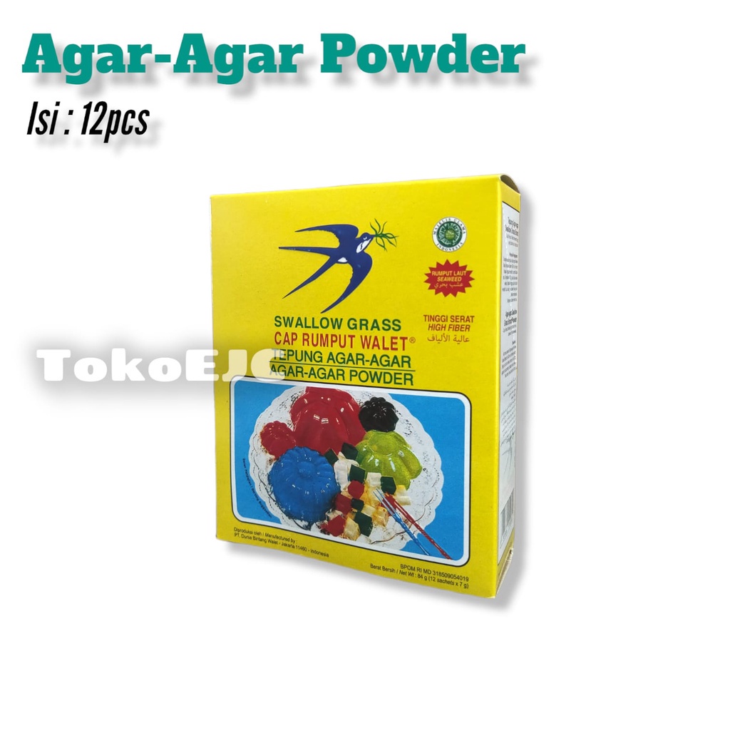 Jual [EJC] Swallow Grass Agar-agar powder 84 gram (12 sachet x 7 gram ...
