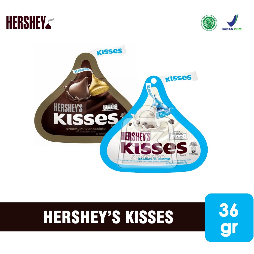 Jual Hersheys Kisses Chocolate / Cookies N Cream / Milk Chocolate ...