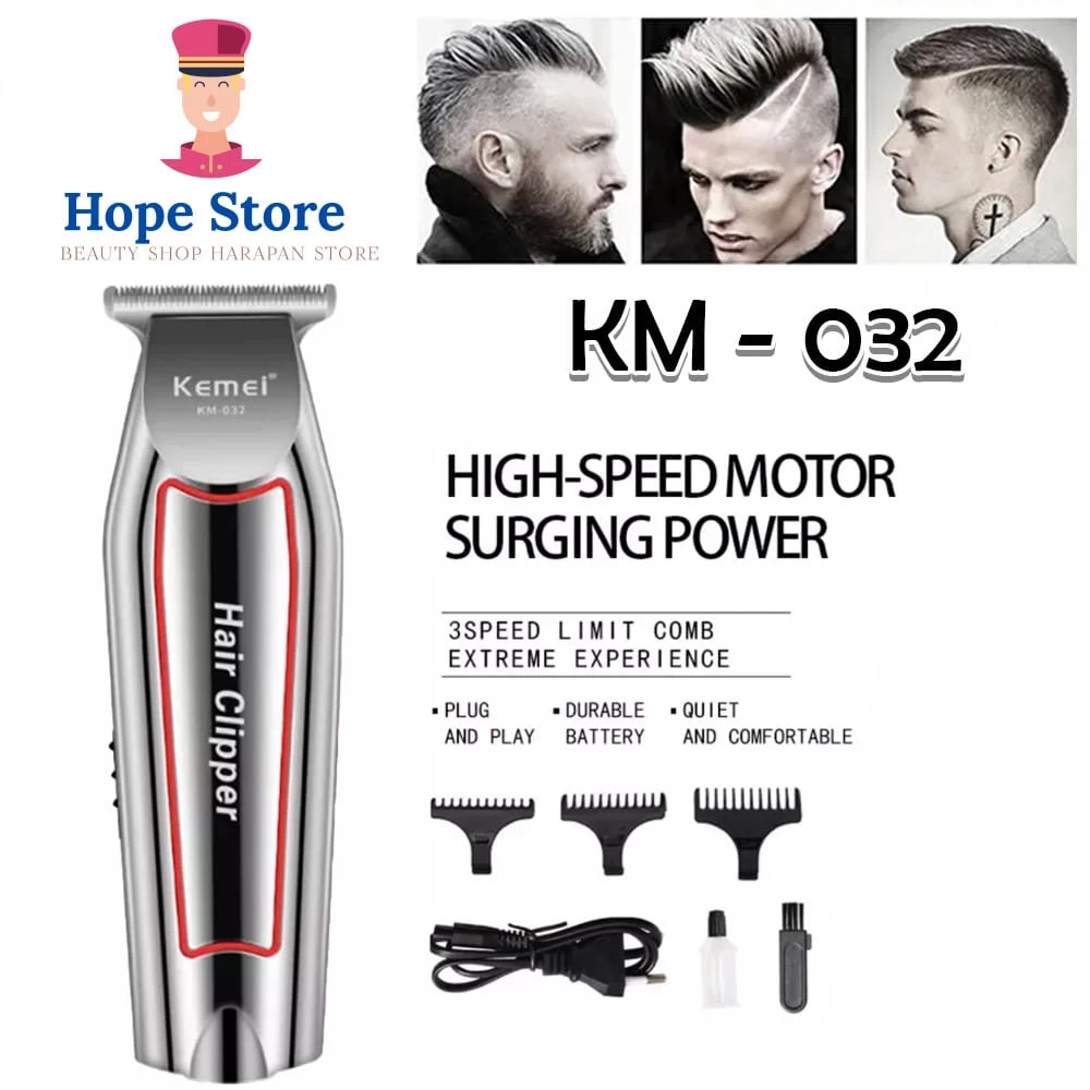 Hope Store - Hair Clipper Kemei 032 3in Alat Cukur Rambut | AutoStock