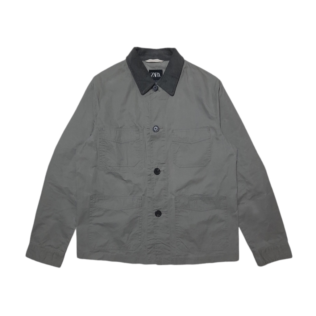 Jual Zara Waxed Utility Chore Jacket Jaket Work Outer Second uniqlo