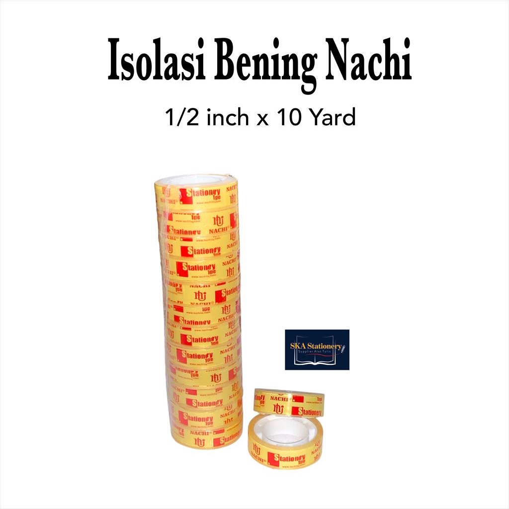 Jual Isolasi Selotip Bening Kecil Inch Yard Nachi Roll