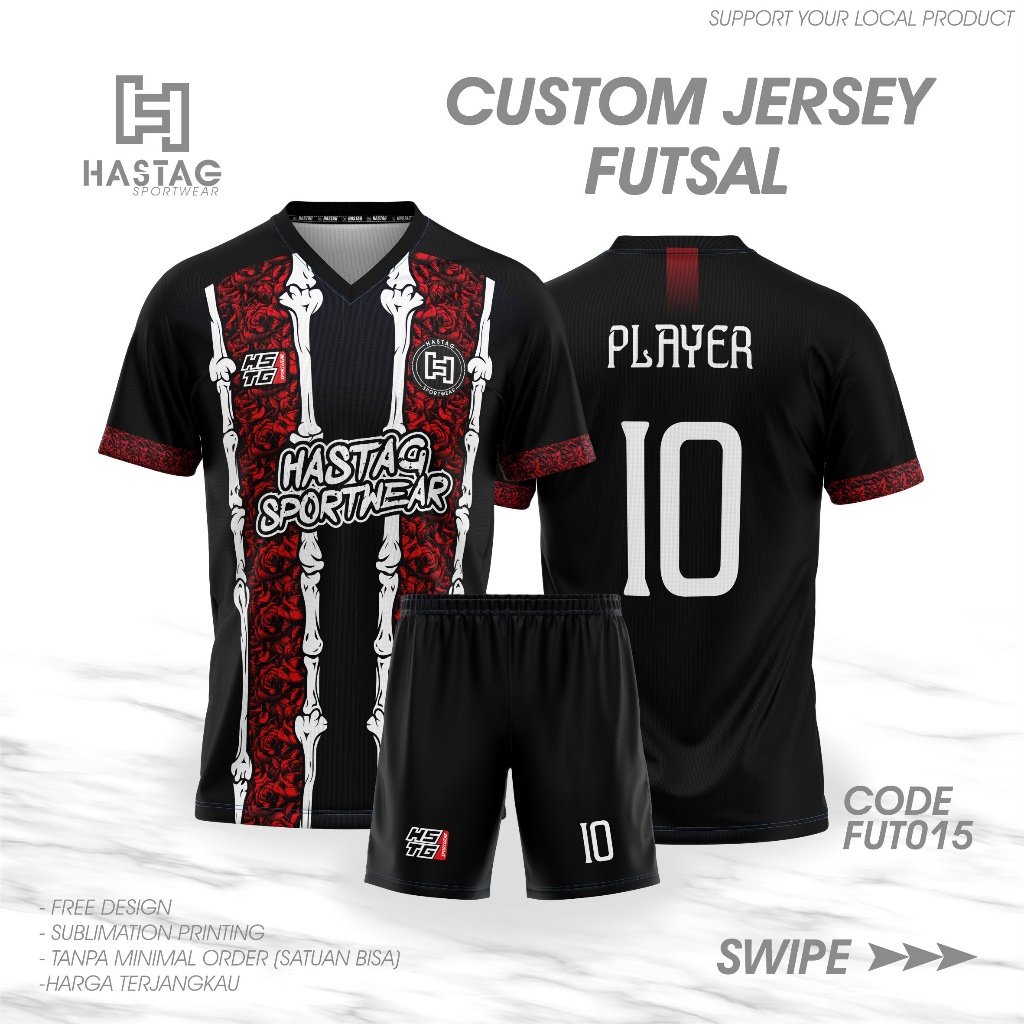[BISA SATUAN]Jersey Baju Futsal,Voli Custom Full printing DESAIN NAMA DAN  NOMOR Unik dan Berkualitas Olahraga Sepak Bola Personalized