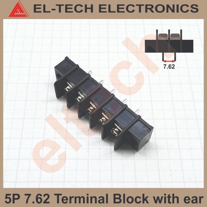 Jual (2 pcs) 5 5P 5Pin P Pin 7.62mm Terminal Block Blok + Ear Pakai ...