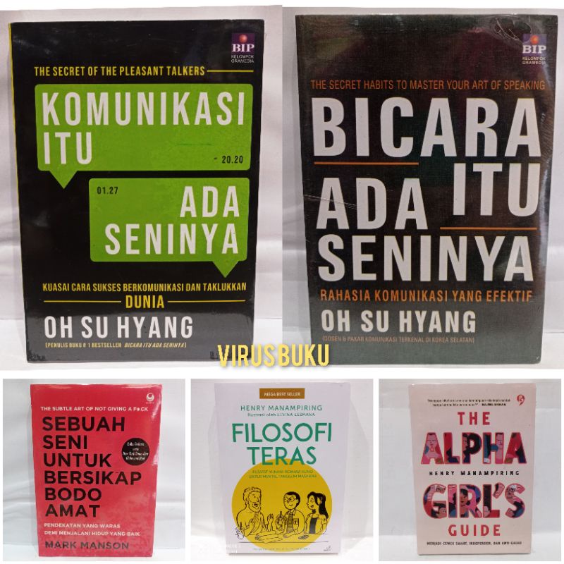 Jual Paket Isi 5 Buku Motivasi Terlaris Sebuah Seni Untuk Bersikap Bodo