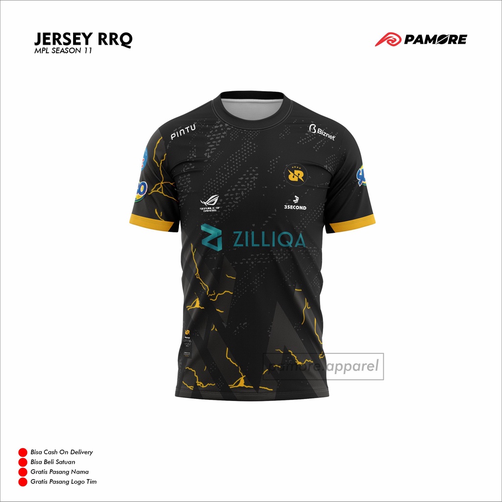 Jual Jersey Rrq Novus Terbaru Hitam Dan Putih Free Nickname Shopee Indonesia