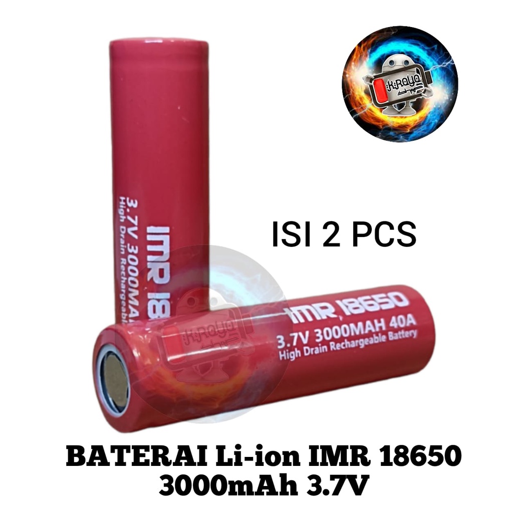 Jual Batre/Baterai Cas Mode Vape Type IMR18650 LITHIUM 3.7volt - 3000mAh  Isi 2pcs | Shopee Indonesia