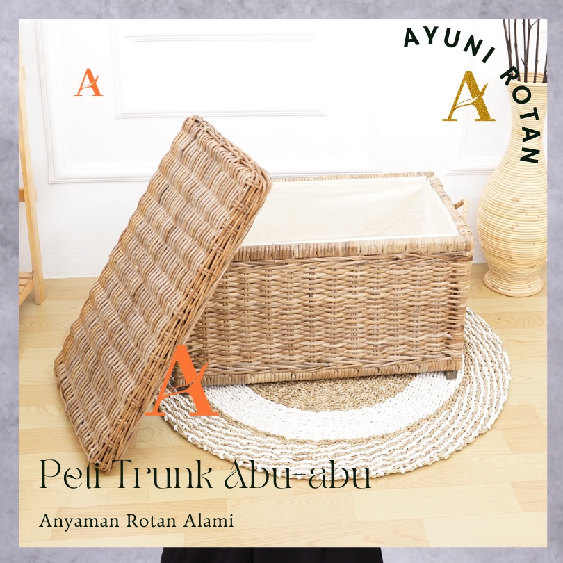 Jual Peti Box Tutup Plus Kain Rattan Export Anyaman Kuat Obral Termurah ...