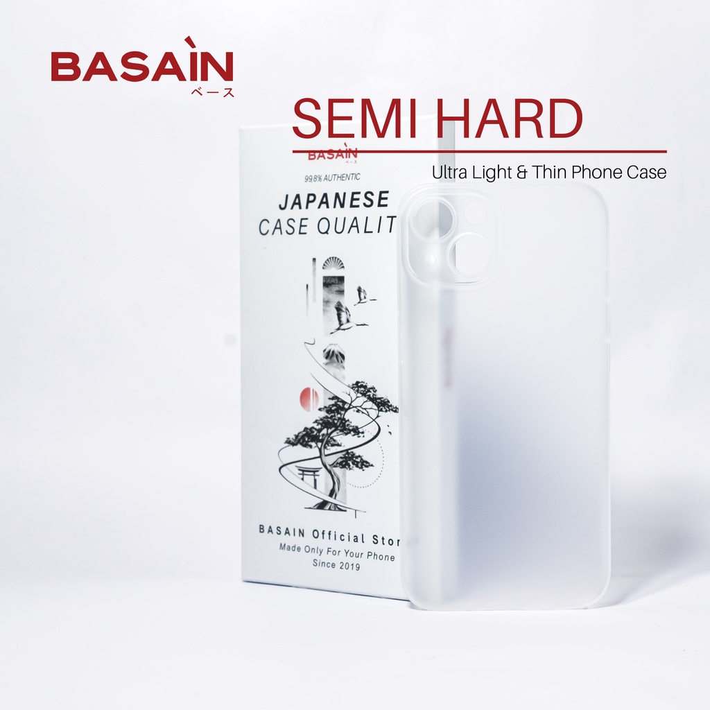 Jual Casing iPhone 13 Mini Case Semi-Hard BASAIN Original - Clear White ...