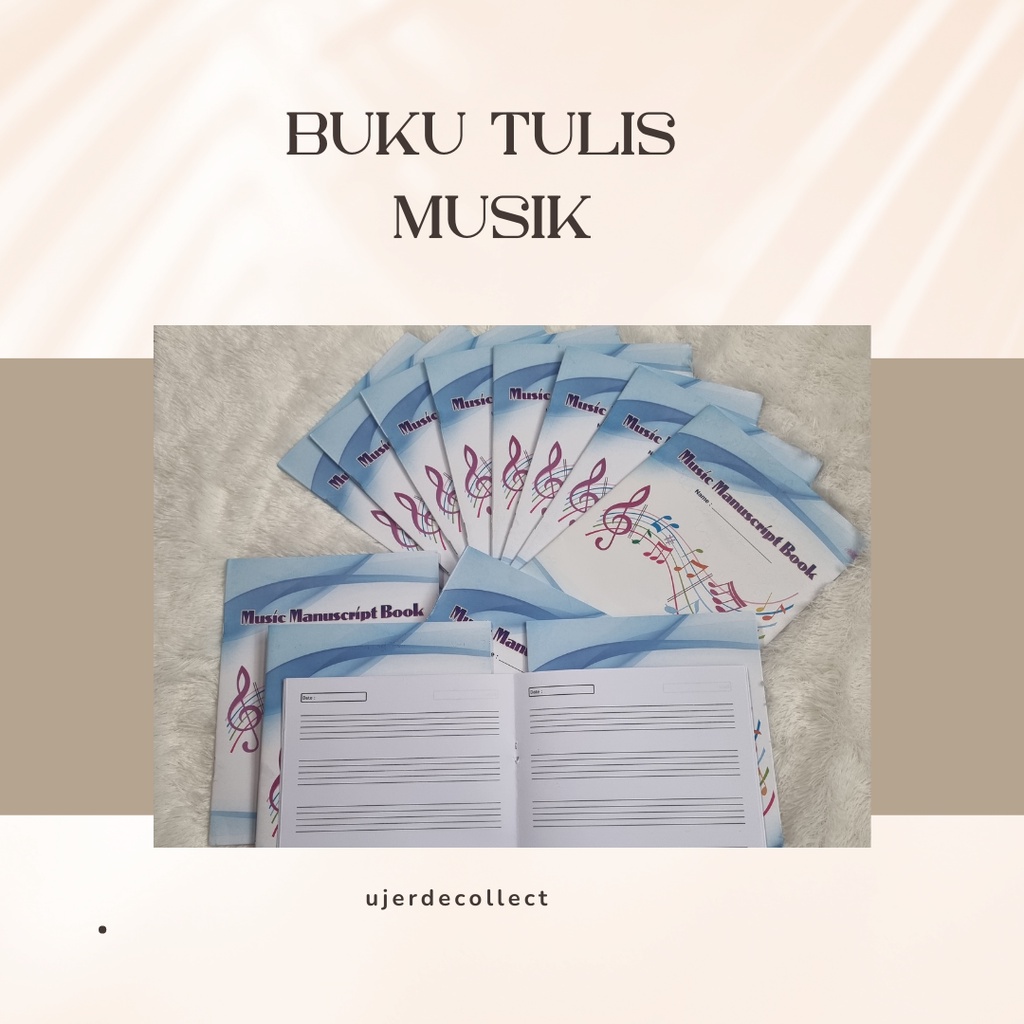 Jual Buku Tulis Musik Garis Lima/Buku Tulis Musik Buku Tulis Not Balok ...