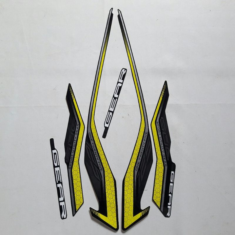 Jual Striping sticker lis body yamaha mio gear 125 2022 2023 full hitam ...