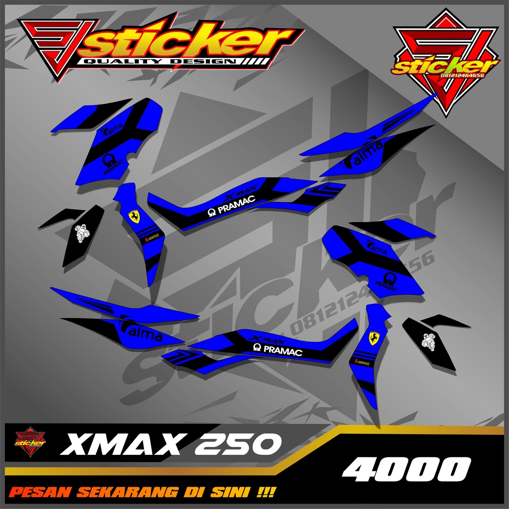 Jual 4000 STRIPING VARIASI YAMAHA XMAX 250CC LIST RACING PRAMAG ...