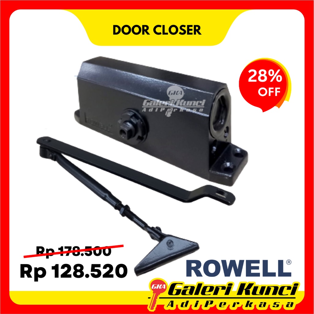 Jual Door Closer ROWELL 202 NHO BROWN Penutup Pintu Otomatis | Shopee ...