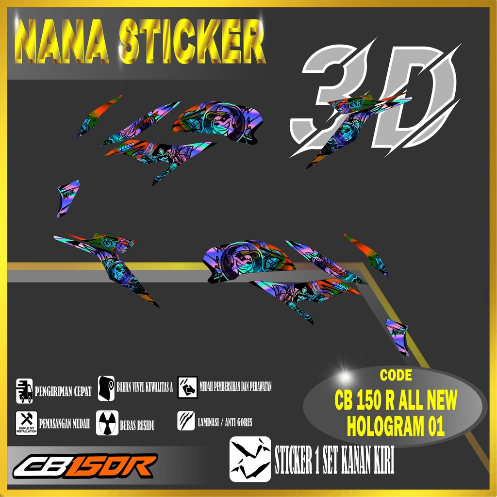 Jual Striping - Stiker CB 150R ALL NEW 2020 HOLOGRAM 01 List Variasi ...