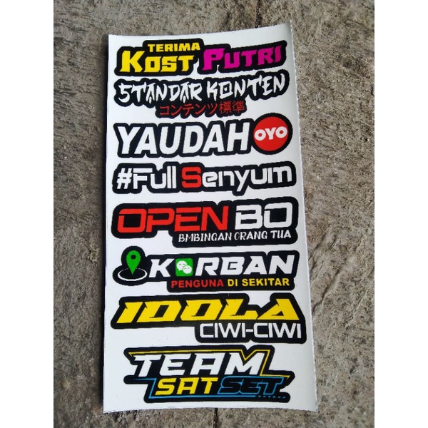 Jual Stiker brand sponsor sticker pack ink protaper hologram | Shopee ...