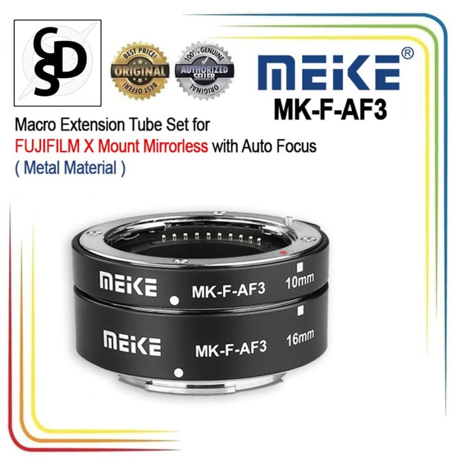 Jual Meike Metal Auto Focus Macro Extension Tube with 2 Extention ...