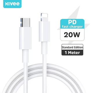 （HOT）KIVEE Kabel Data iphone fast charging PD 20W Type C To Lightning for iphone 7-16 Original