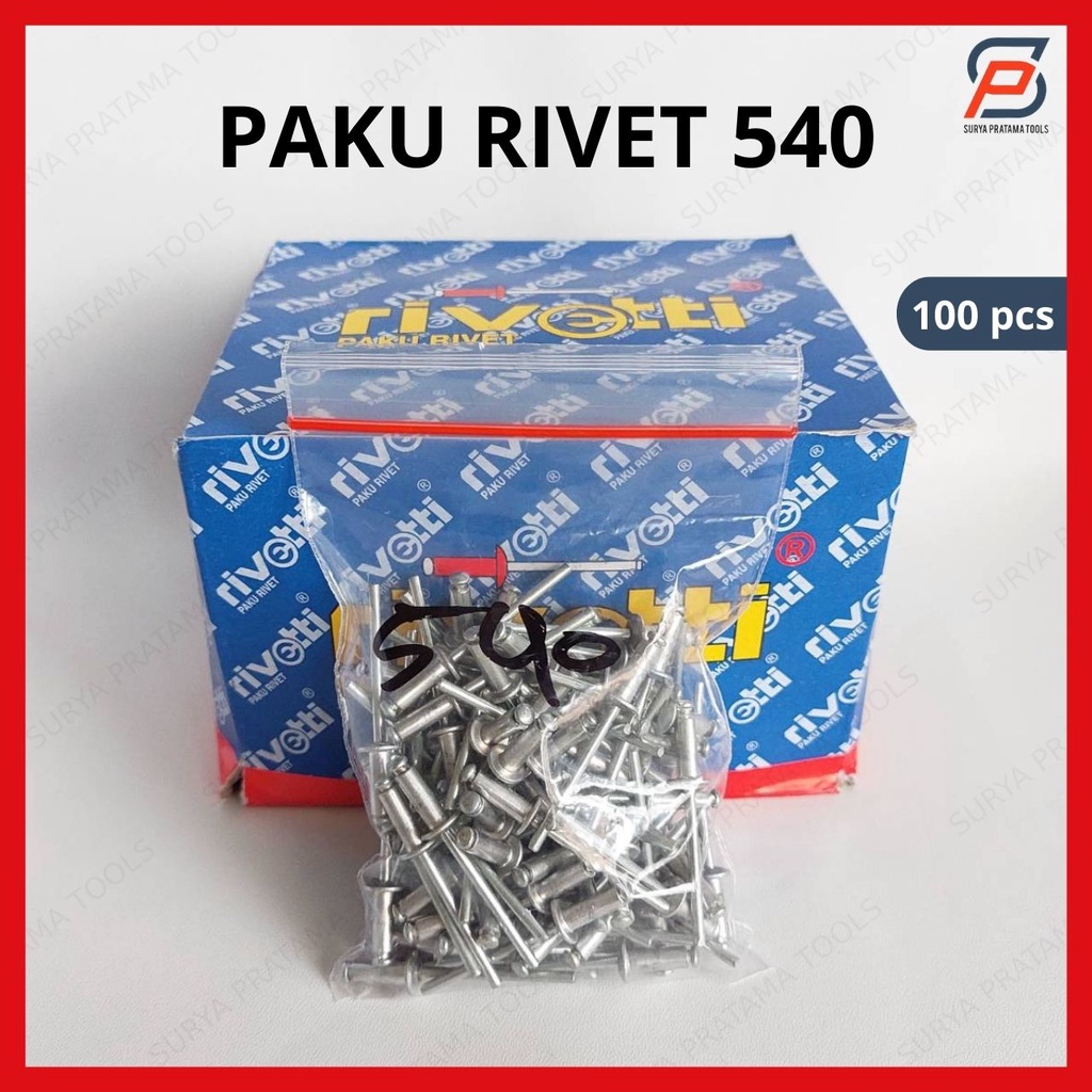 Jual Paku Rivet 540 Isi 100 Pcs Ukuran 4mm x 11mm | Shopee Indonesia
