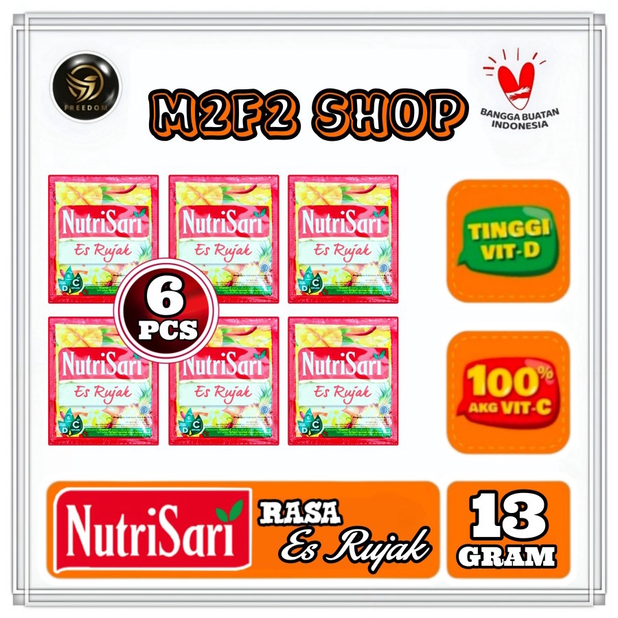Jual NutriSari Minuman Serbuk Es Rujak Sachet - 13 gr (Kemasan 6 Pcs ...