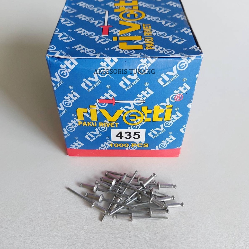 Jual Paku Rivet 435 Rivetti Isi 1000 Pcs Ukuran 3,2mm x 9,5mm | Shopee ...