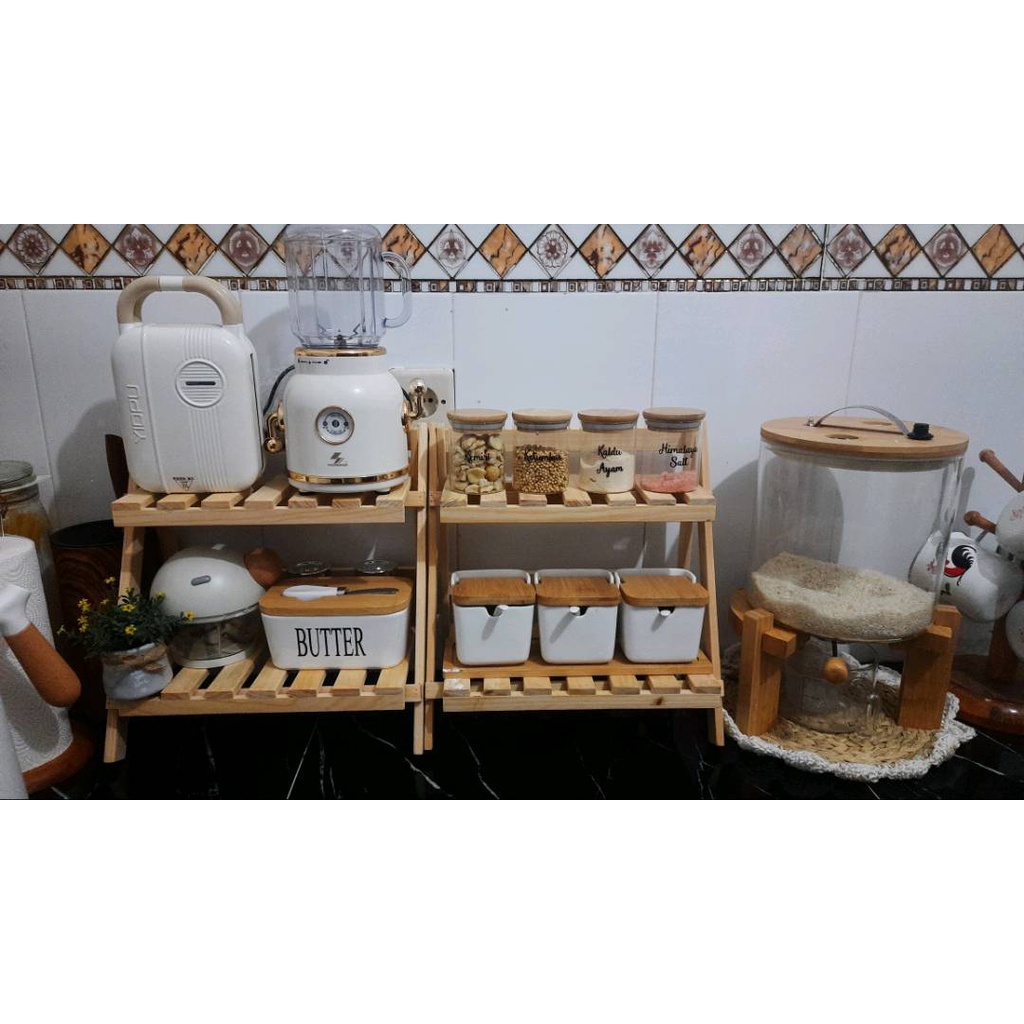 Jual Rak Susun kayu Mini Serbaguna | Rak Meja Rakit Multifungsi ...