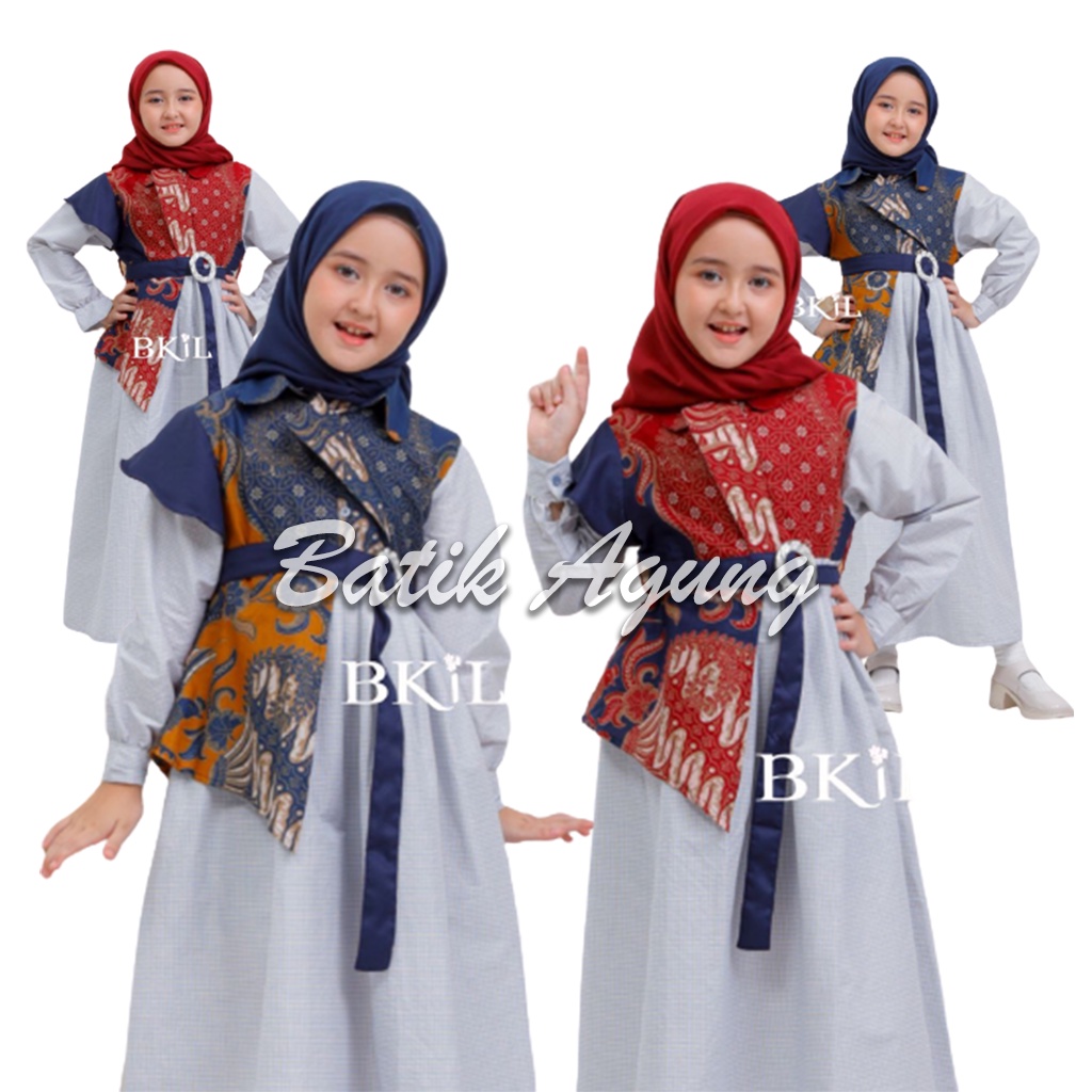 Jual Gamis Anak Wanita Syar'i Kekinian / Baju Batik Anak Model Terbaru