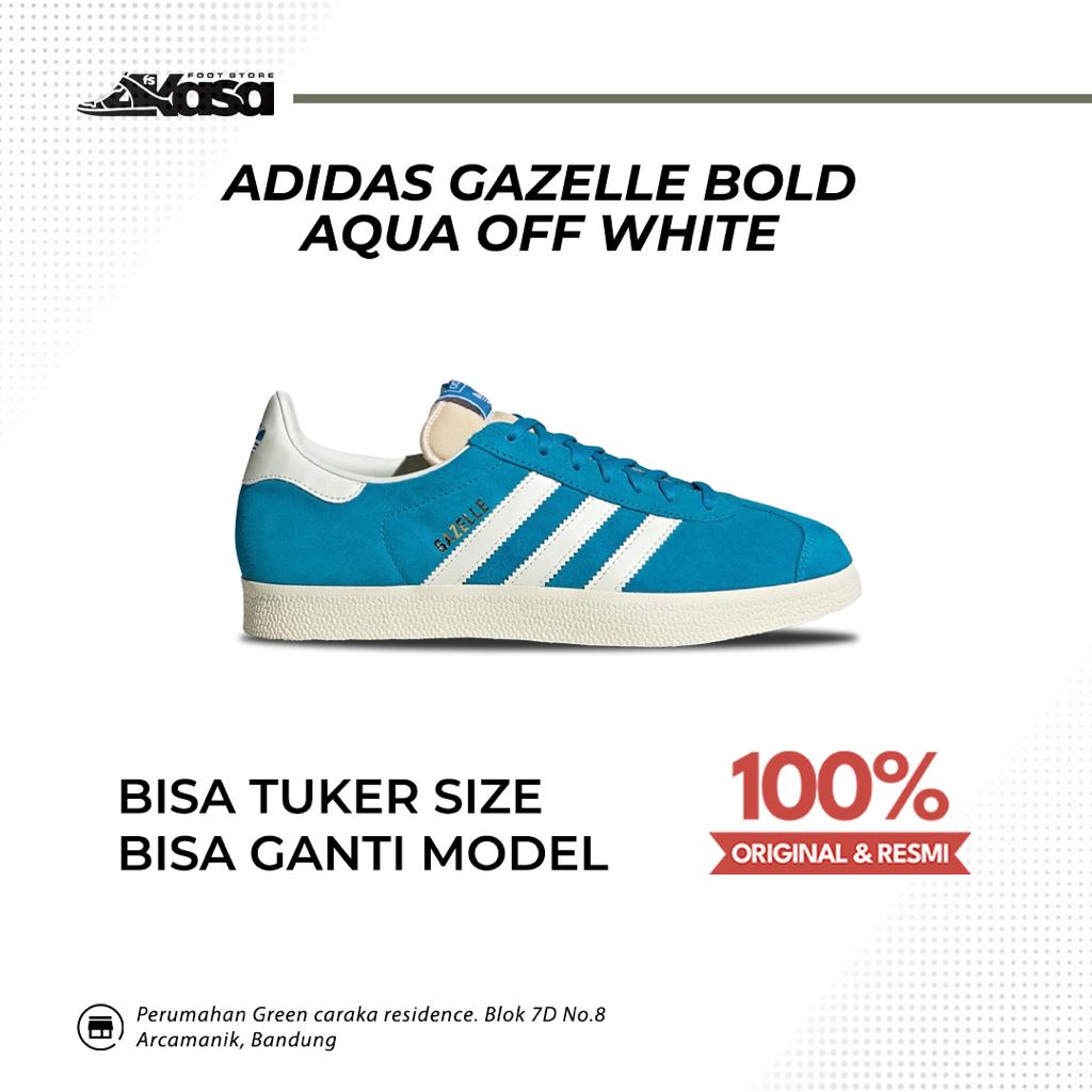 Jual Adidas Gazelle Bold Aqua Off White Shopee Indonesia