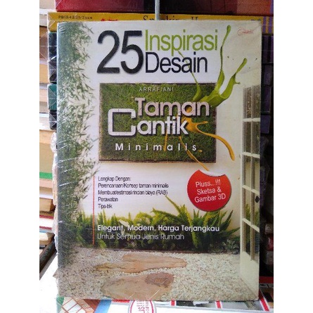 Jual ORI BUKU 25 INSPIRASI DESAIN TAMAN CANTIK MINIMALIS Plus Sketsa