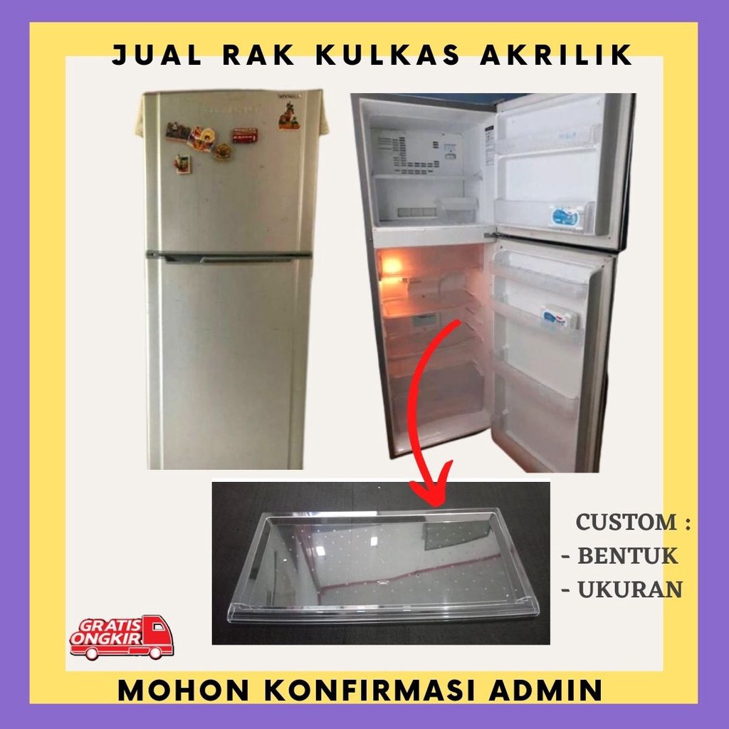 Jual Rak Kulkas Lemari Es Toshiba Glacio Pintu Custom Shopee Indonesia