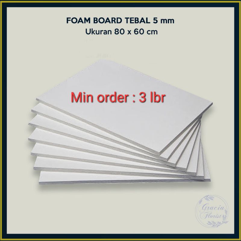 Jual Foam Board uk 80 x 60 cm tebal 5mm Shopee Indonesia