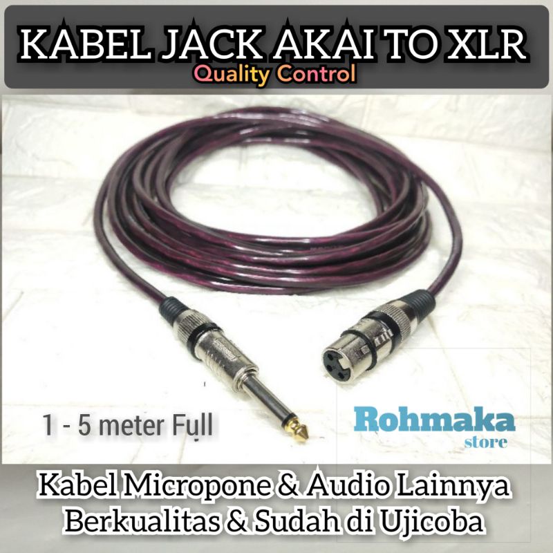 Jual Kabel Mic Jack Akai To Xlr Canon Meter Full Kabel Mixer Audio Jek Canon Jek Mic