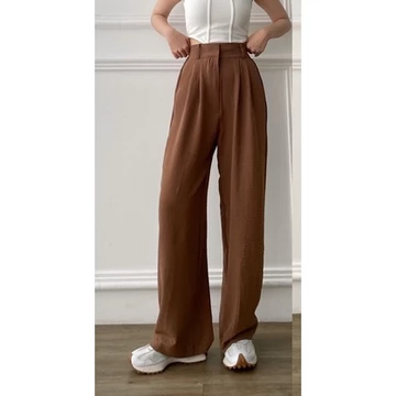Loose Pants Celana Kantor Wanita Celana Kulot Formal Wanita Katun Polyester Ypd.Id