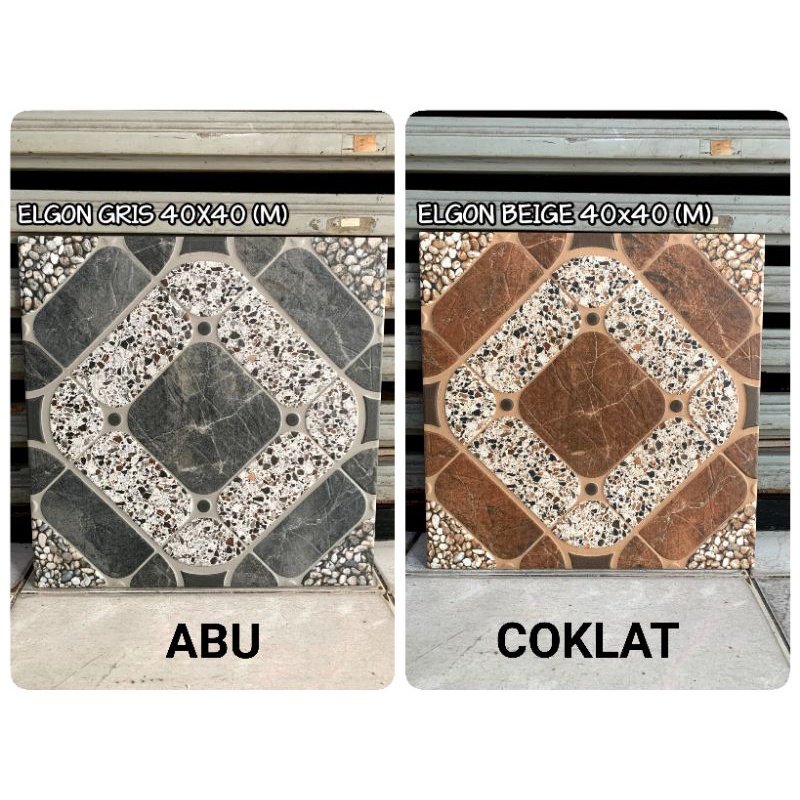 Jual Keramik Mulia Ceramics Terbaru Elgon Lantai 40x40 Kasar Batu Batu