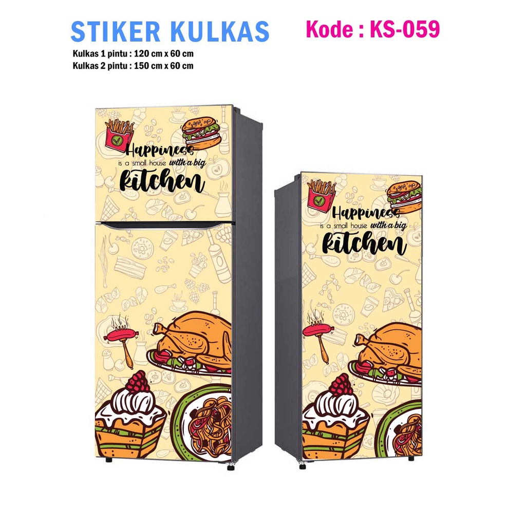 Jual Stiker Kulkas 1 Pintu dan Sticker Kulkas 2 pintu Fast Food ...