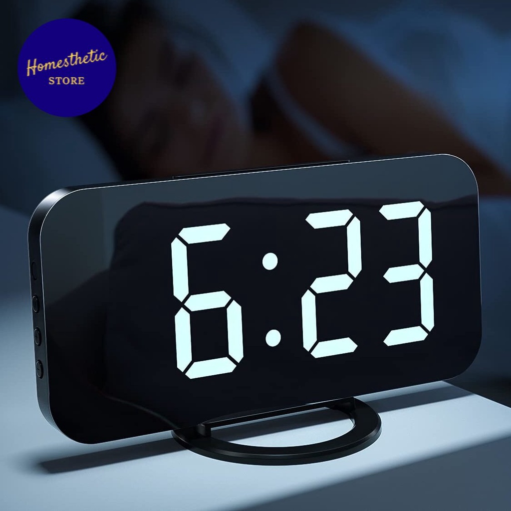 Jual Jam Meja Alarm Weker Modern Digital LED Display with Smartphone ...