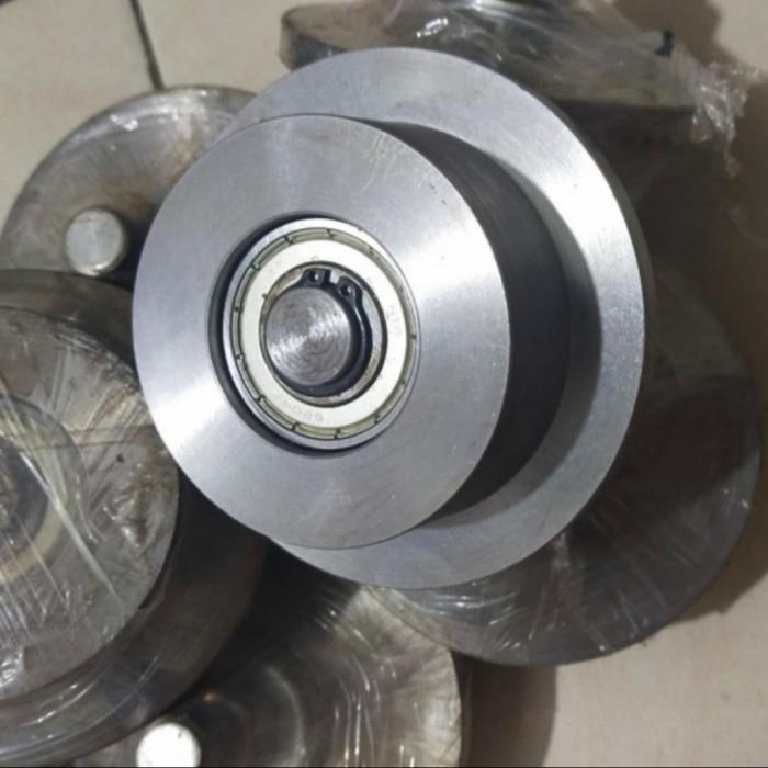 Jual Roda Lift Barang Unp 80 Rell Lift Double Bearing Mur Bahan As ...