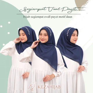 Keza Segiempat Voal Payet Daun Tejak Nyaman