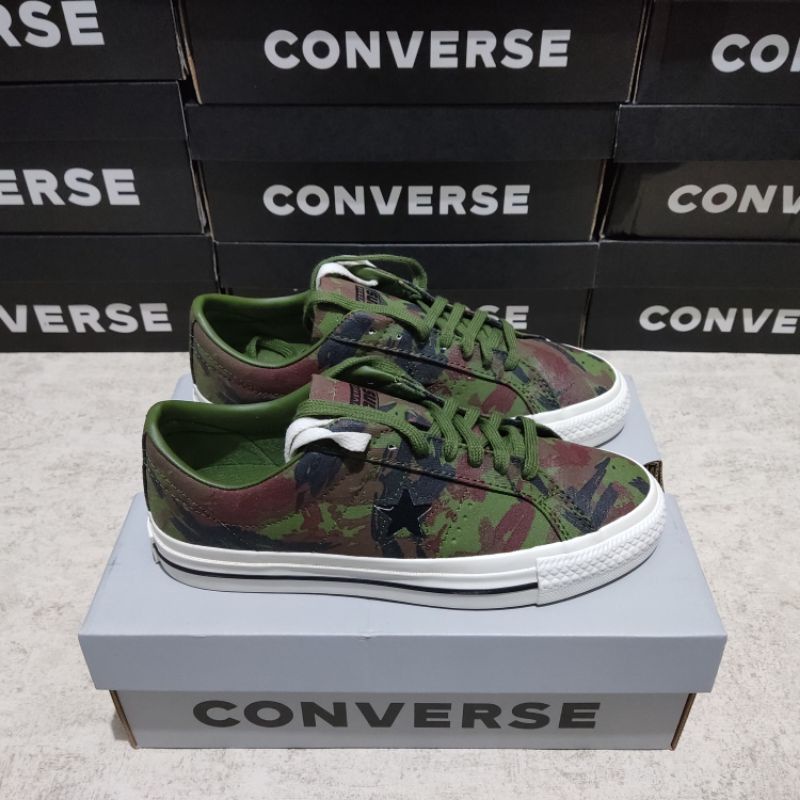 Converse one star shop pro ox camo green