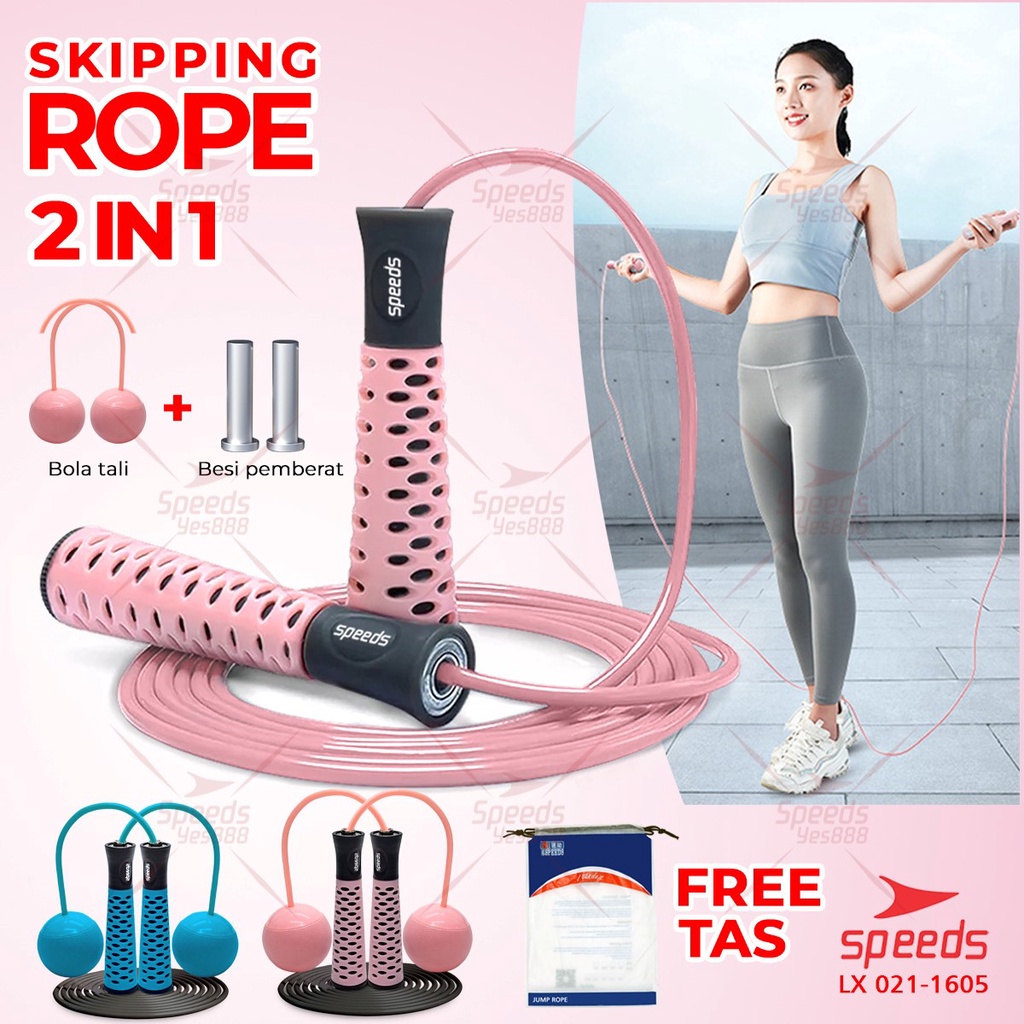 Jual SPEEDS Skipping Lompat/Tali Jump Rope Original Termurah 021-1605 ...