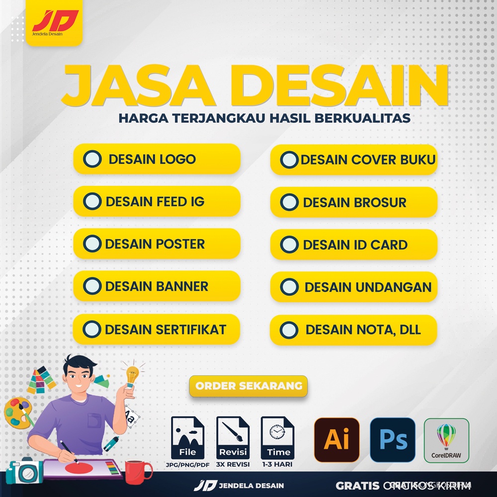Jual Jasa Desain Premium Bergaransi Logo Brosur Banner Pamflet Daftar Menu 4560