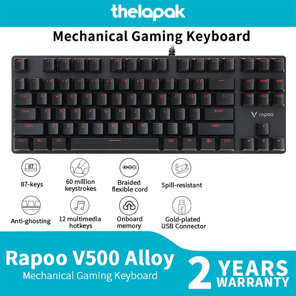 Jual Keyboard Gaming Rapoo VPro V500 Keyboard Mechanical Spill ...