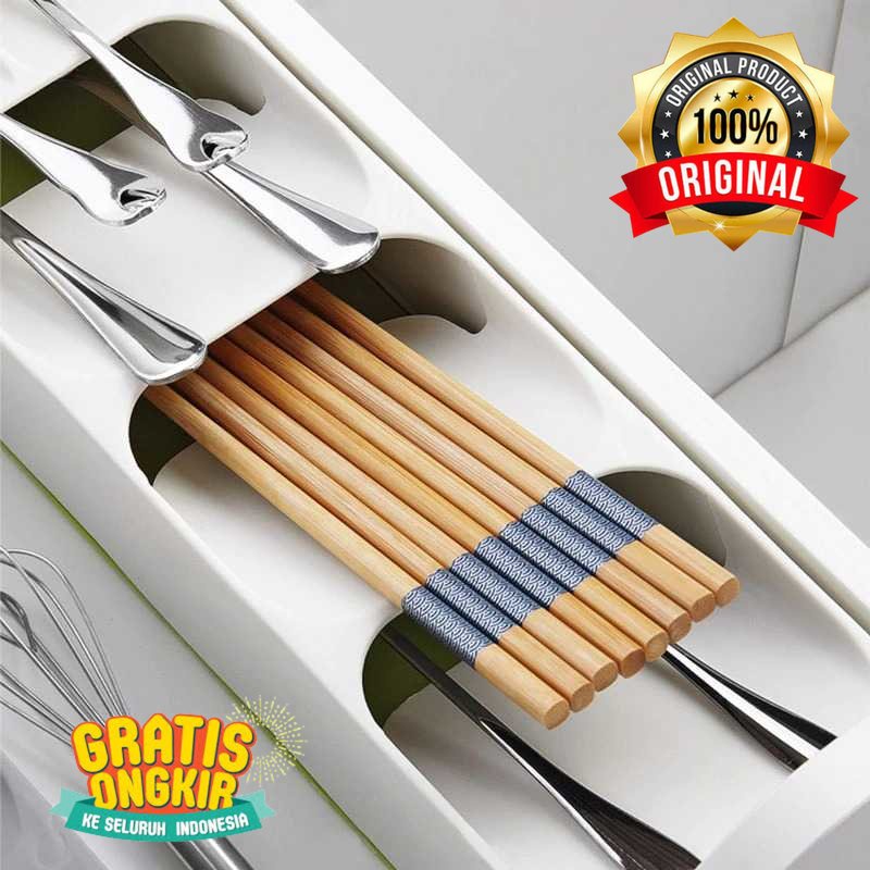 Jual Rak Organizer Dapur Tempat Sendok Garpu Tableware Storage Box ...