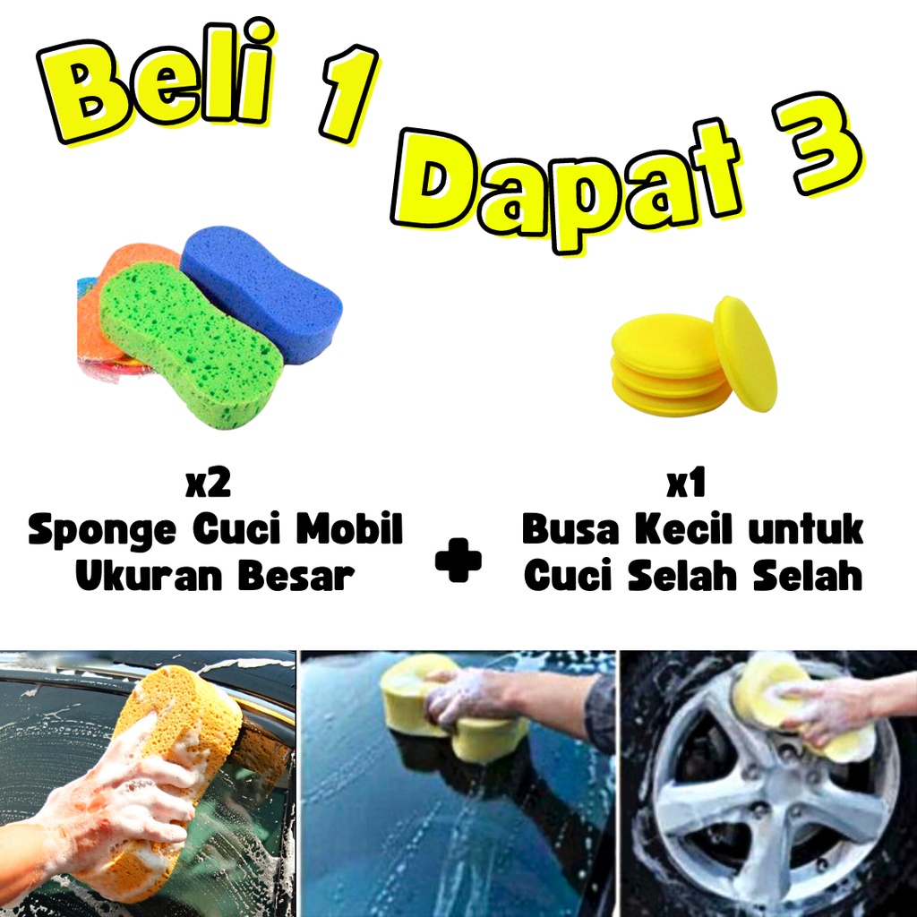Jual Paket Spons Busa Cuci Motor & Mobil - Wash Sponge Spon 8 Jumbo ...