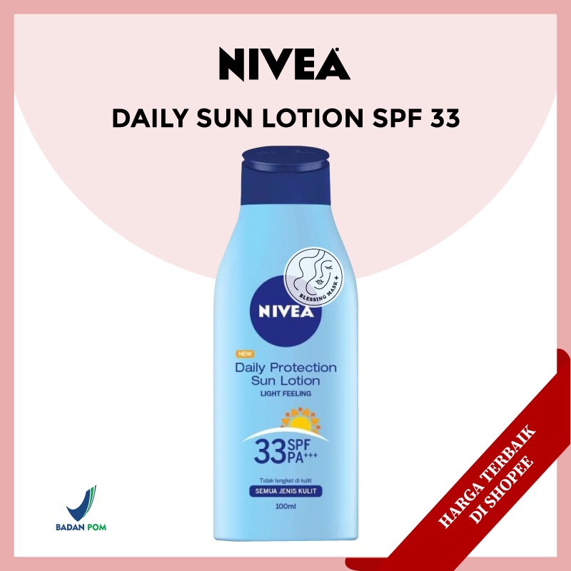 Jual Nivea Body Lotion Daily Protection Sun Lotion Spf33 Pa 100ml Shopee Indonesia 5744