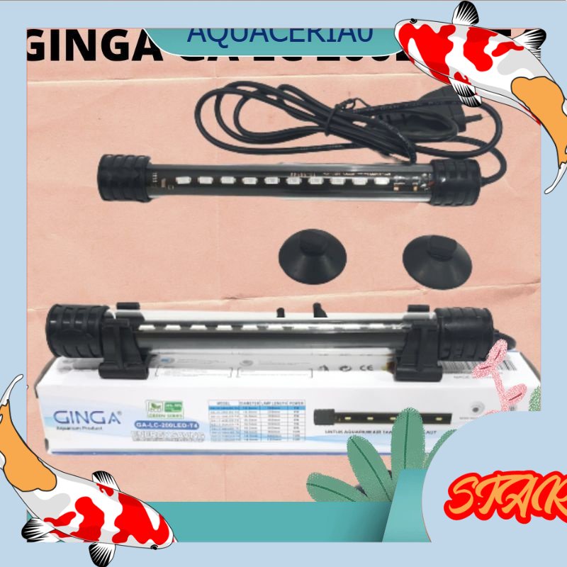 Jual Lampu Led Aquarium GINGA 200 Lampu Celup Led Aquarium Aquascape 20 ...