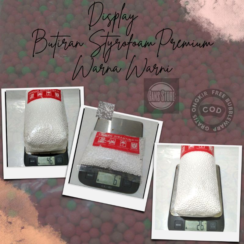 Jual butiran styrofoam premium 7gram 23gram 45gram | Shopee Indonesia