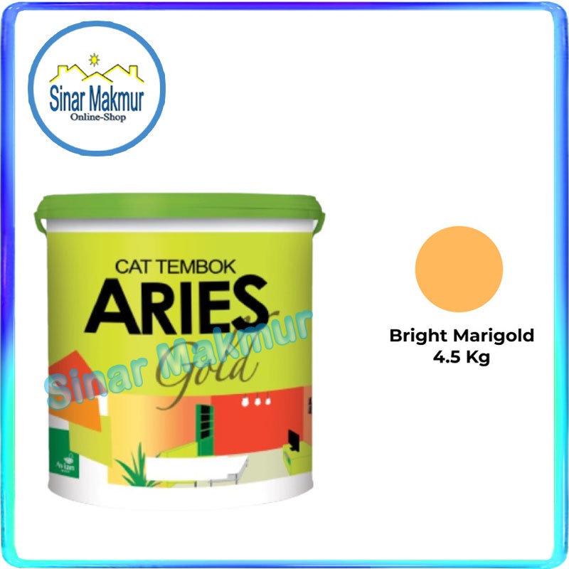 Jual Cat Tembok Aries Gold 4,5 KG 1 Galon 307 Bright Marigold (AVIAN