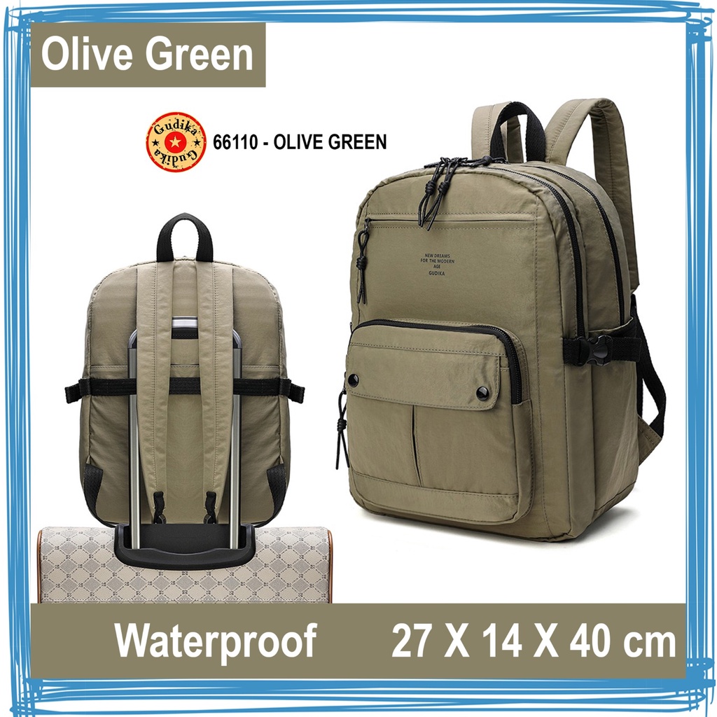 GUDIKA 5207 Tas Ransel Usb Charger Backpack Laptop Cewek & Pria Bahan  Waterproof Model Korea terbaru