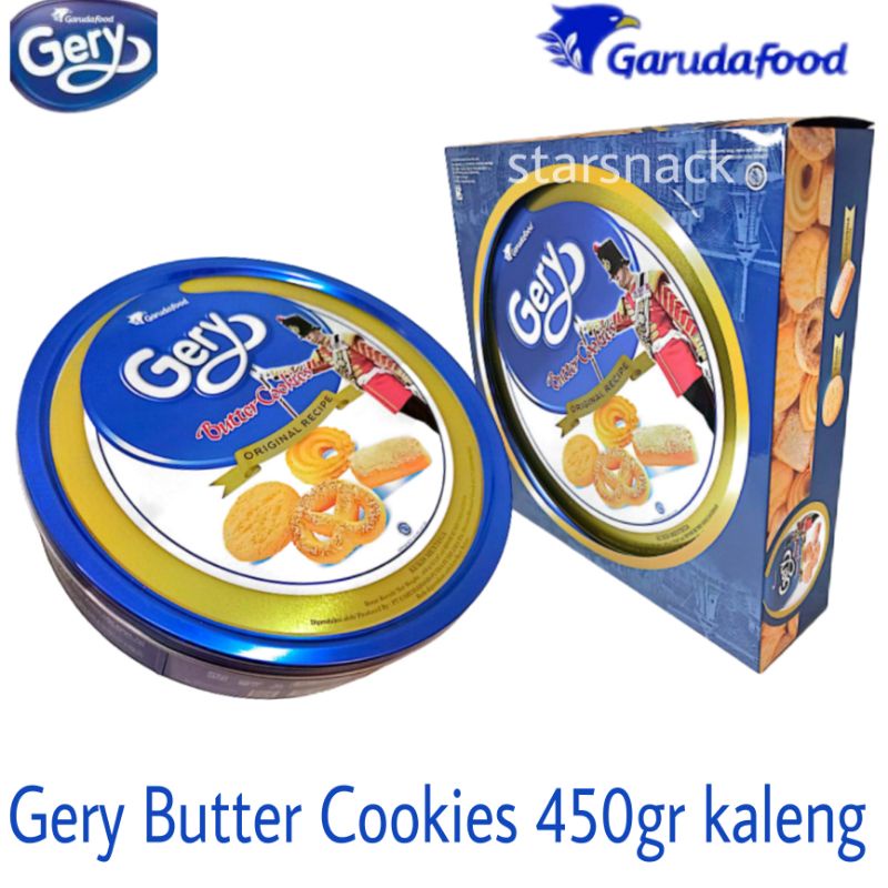 Jual Gery Butter Cookies 450Gr kaleng Shopee Indonesia